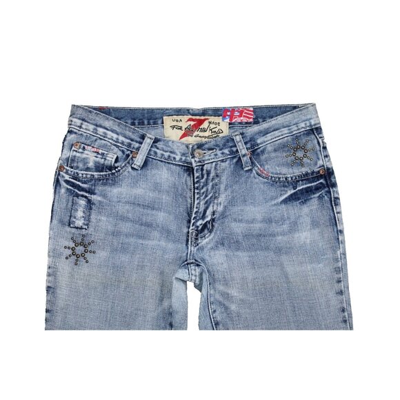 7 For All Mankind Womens Jeans Great Wall Of China Vintage Wash USA Made Size 28 - Picture 4 of 8